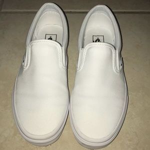 White slip-on Vans